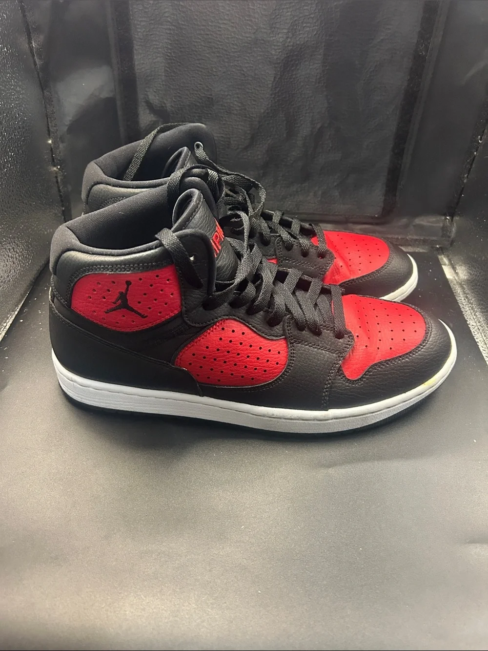 Jordan Men’s High Top Sneakers - Black & Red
